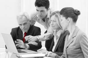 Business People Working On Laptop